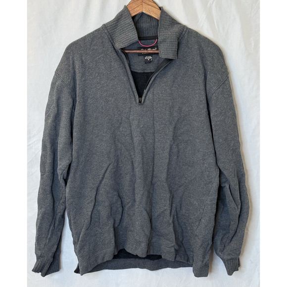 Eddie Bauer 1/4 Zip Sweatshirt Men's M Dark Gray Long Sleeve Pullover - Picture 1 of 5